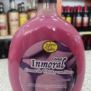 Crema de Whisky y Mora, Inmoral, botella 750 cc.